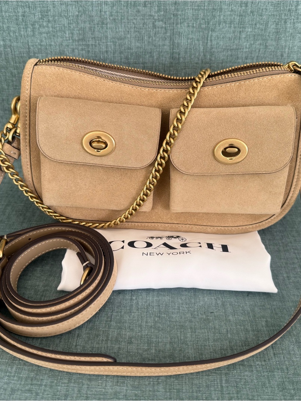 Coach suede waverly twinlock crossbody in Soul ๐คโ๏ธ๐คโ๏ธ